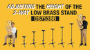 Hercules DS753BB 2-Way Low Brass Stand w Carry Bag