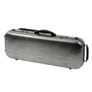 Oblong Viola Case-HQ Polycarbonate-Matte Silver & Black