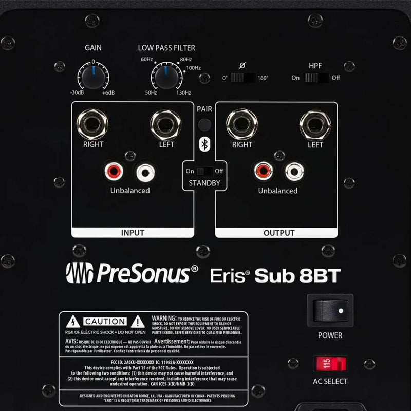 PreSonus Eris SUB 8BT Active 8 inch Subwoofer w/ Bluetooth