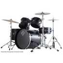 Dixon Fuse Limited Series 5-Pce Drum Kit in Blade Black with Free Cymbals Included