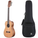 Kala Cedar Top 8-String Baritone Ukulele - Midnight Black