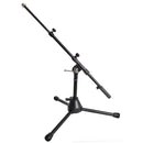 Xtreme Microphone Extra Short Boom Stand - Heavy Duty w/ Fold-Away Tripod Legs (Black)