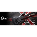 Cort KX700 EverTune Electric Guitar w/Bag - Open Pore Black