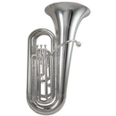 Schagerl SLBB800S 3-Valve 3/4 Size Bb Tuba - Silver Plate