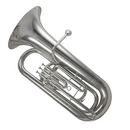 Schagerl SLEB800S-SC 3-Valve 3/4 Size Eb Tuba - Silver Plate SLEB800S-SC