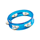 CPK ED270BL  6" Tambourine Transparent Plastic Blue