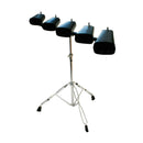 DXP TDK414 Cowbell SET of Five Bells 4", 5", 6", 7", 9" On Stand