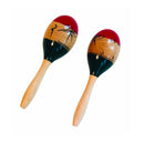 MANO ED764 Wooden Oval Maracas Tropical Hand Painted Design