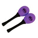 MANO EM121 Maracas Egg Shaped w/ Black Plastic Handle, Purple, Pair