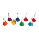 Mitello UE01 8 Note Tuned Bell Set, Melodee Bells, Coloured Metal