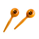 Meinl MWM2AM Traditional Wood Round Maracas, Amber Finish