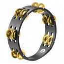 Meinl Professional Compact Wood Tambourine Black w/ 2 Rows Brass Jingles