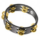 Meinl Professional Compact Wood Tambourine Black w/ 2 Rows Brass Jingles