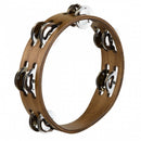 Meinl CTA2S-BK Compact Wood Tambourine Black w/ 2 Rows Stainless Steel Jingles