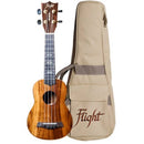 Flight DUS445 Soprano Koa Ukulele with Bag