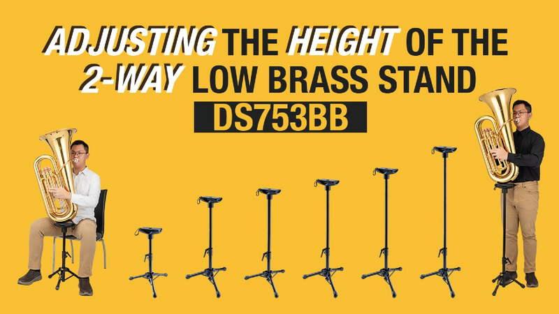 Hercules DS753BB 2-Way Low Brass Stand w Carry Bag