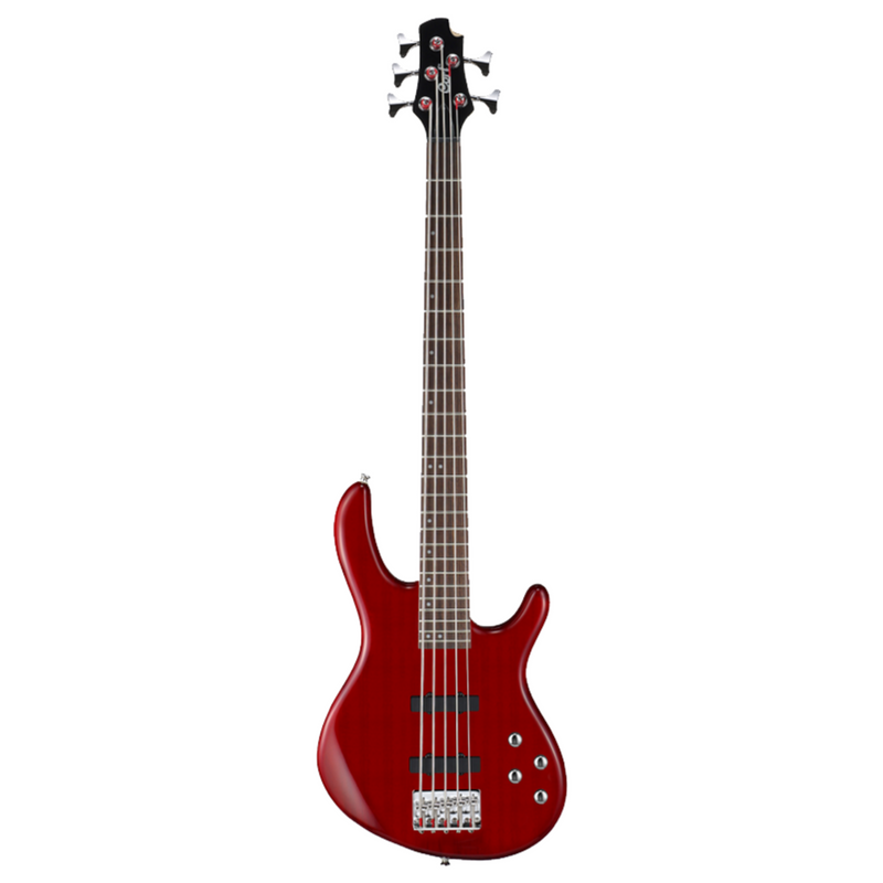 Cort Action V Plus Transparent Gloss Red 5 String Bass Guitar