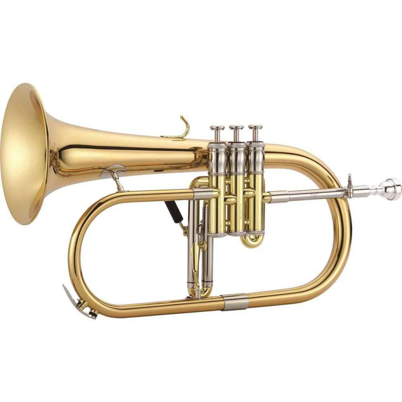 XO JFHXO1646RL Flugelhorn Bb with 10.5 mm Bore, 152 mm Rose Brass Bell, MonelPiston – Lacquered