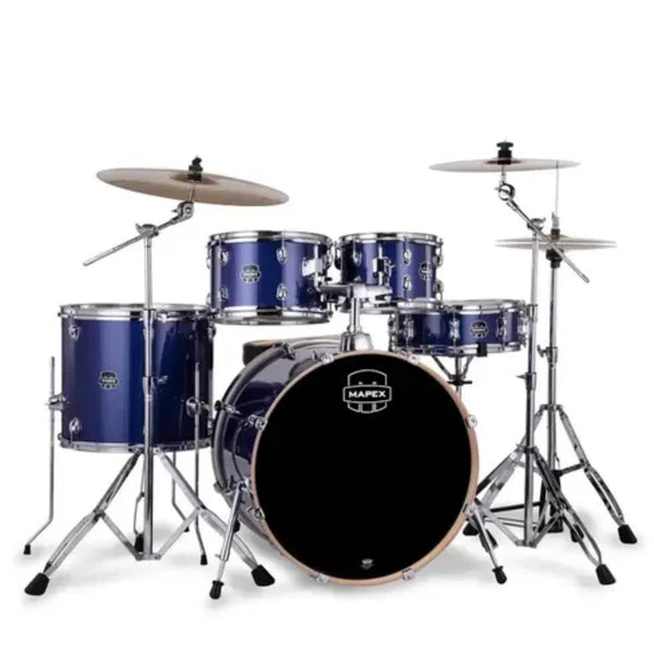 Mapex VE5295FTCVI Venus 5-Piece Drum Kit w/ Cymbals & Hardware Blue Sky Sparkle