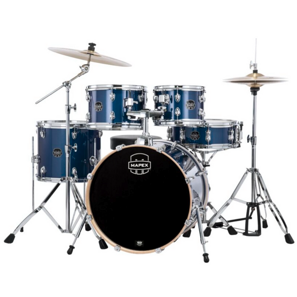 Mapex VE5295FTCVC Venus 5-Piece Drum Kit w/ Cymbals & Hardware Steel Blue