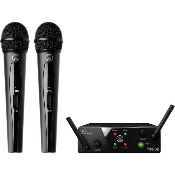 AKG WMS40 Dual Wireless Vocal Handheld Mic - Band A/C