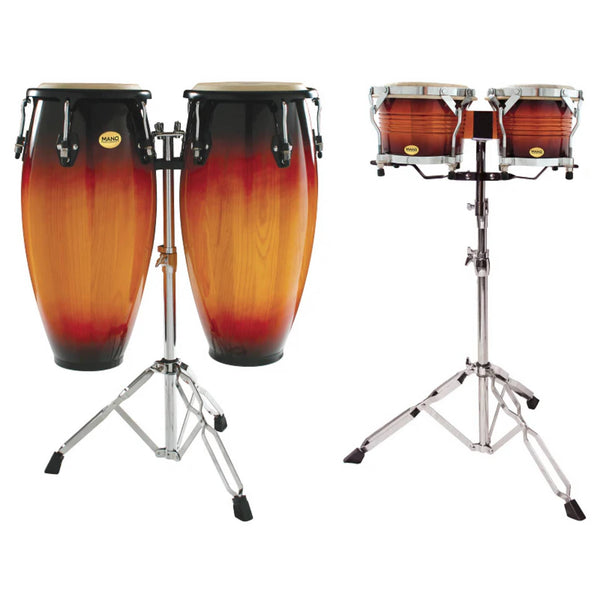 Mano Percussion Bongo & Conga Set - Sunburst Finish