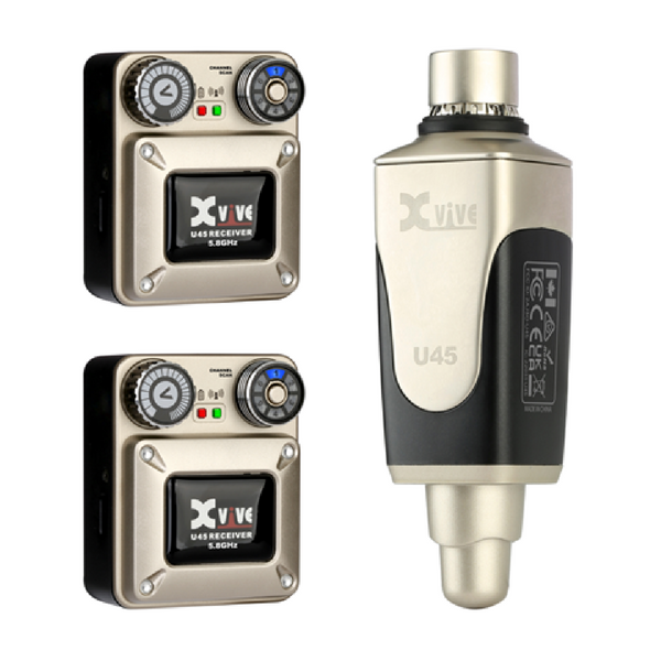 XVIVE U45R2 IN EAR MONITOR SYSTEM 5.8GHZ 2 RECEIVER