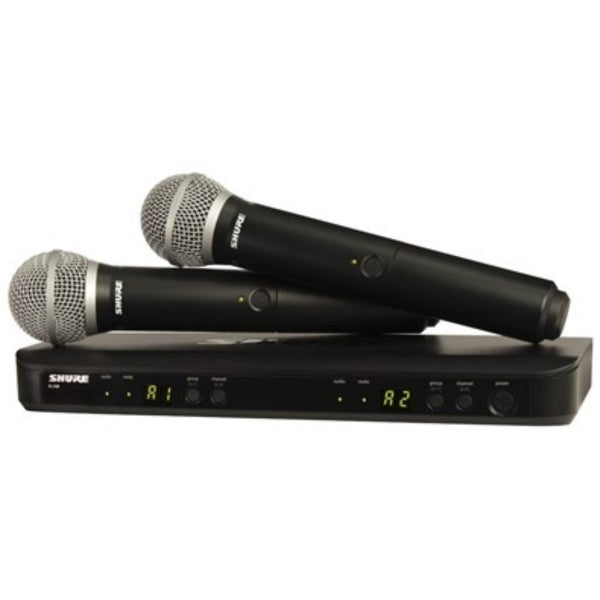 Shure BLX288P58M17 Wireless Dual Handheld Microphone System 662-686 MHz