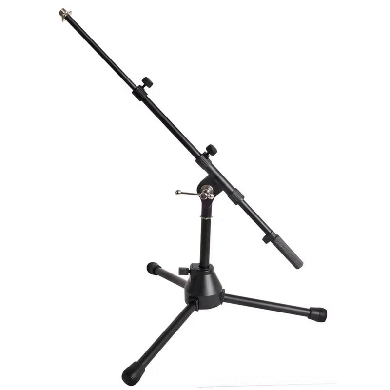 Xtreme Microphone Extra Short Boom Stand - Heavy Duty w/ Fold-Away Tripod Legs (Black)