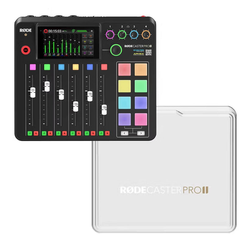 Rode RodeCaster Pro II Pack 4 w/ 4x PodMic, PSA1+, NTH100, Cover & 4 XLR Cables (3m)