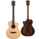 Bromo BAR5CE Rocky Mountain Series All Solid Concert Electric Acoustic Guitar + Gig Bag