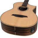 Bromo BAR5CE Rocky Mountain Series All Solid Concert Electric Acoustic Guitar + Gig Bag