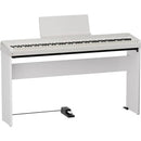 Roland FP-40 Digital Piano w/ Stand & Pedals (White) PHA-4 Action, Piano Reality Engine & Wi-Fi (White)