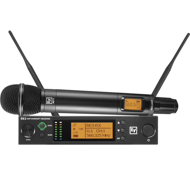 Electro-Voice RE3 Handheld Wireless System with ND76 Dynamic Cardioid Microphone