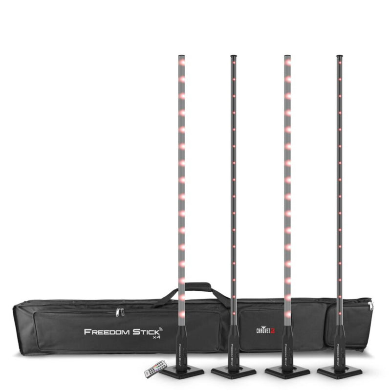 Chauvet DJ Freedom Stick X4 LED Array Light Wireless – 4 Pack