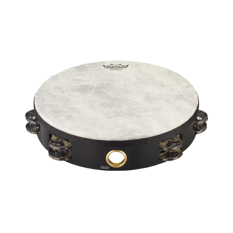 REMO REM-TA5210 Double Row Tambourine With Head 10" Black