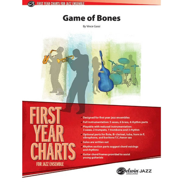 Game of Bones - First Year Charts for Jazz Ensemble Grade 1 (Easy)