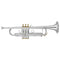 XO JTRXO1602SS4 Trumpet Bb, Monel Pistons, Silver w/ Gold Trims