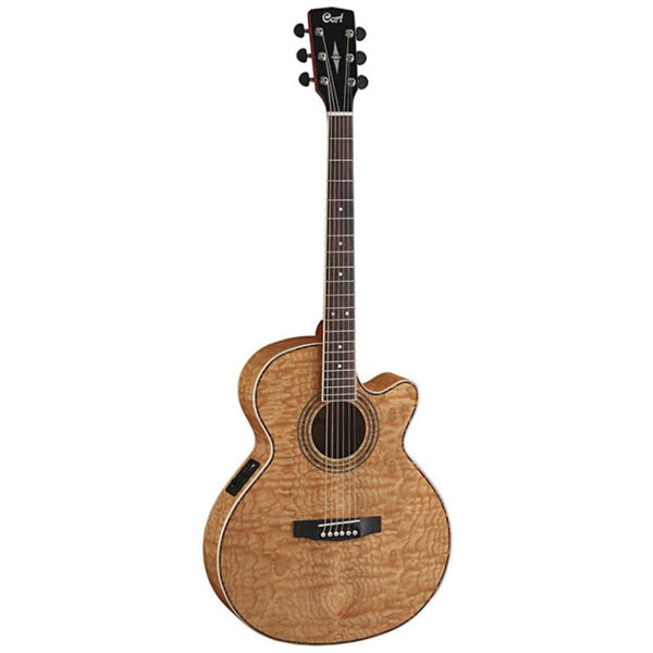 Cort SFX-AB Ash Burl Natural Acoustic Electric Guitar C11501