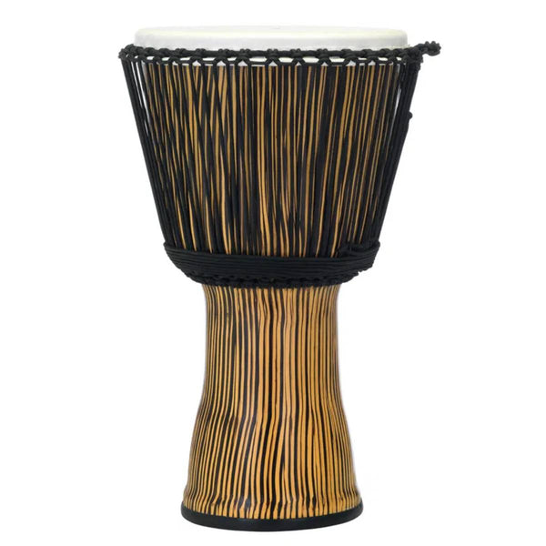 Pearl Percussion 14″ Synthetic Shell Djembe, Rope Tuned – Zebra Grass PBJVR-14-698