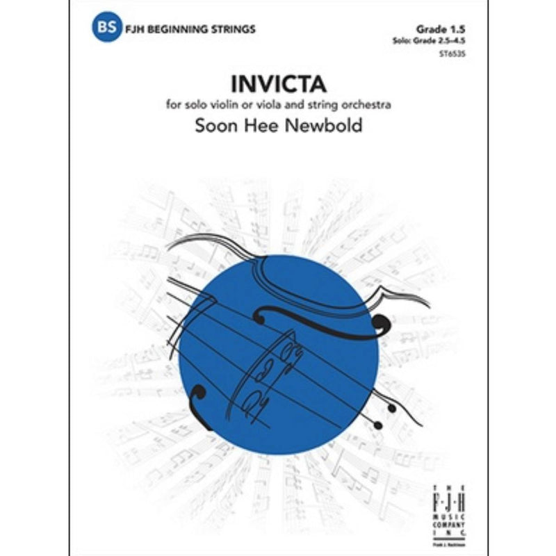 Invicta for solo violin or viola and string orchestra- String Orchestra Grade 1.5
