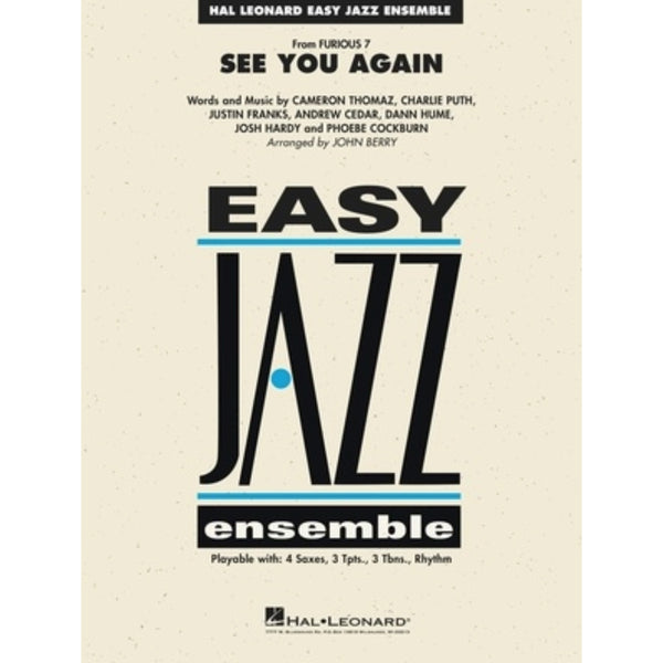 See You Again (from Furious 7) - Jazz Ensemble Grade 2