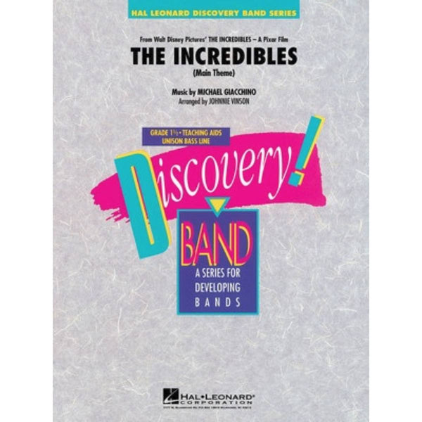 The Incredibles - Concert Band Grade 1.5
