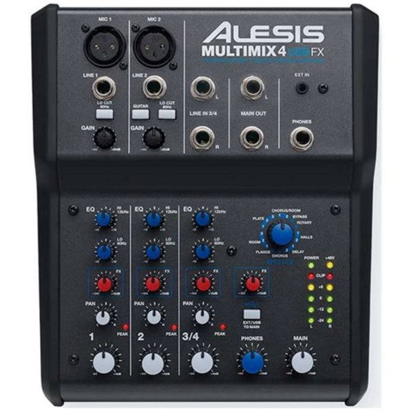 Alesis Multimix 4 USB FX Four Channel USB Mixer w/ FX