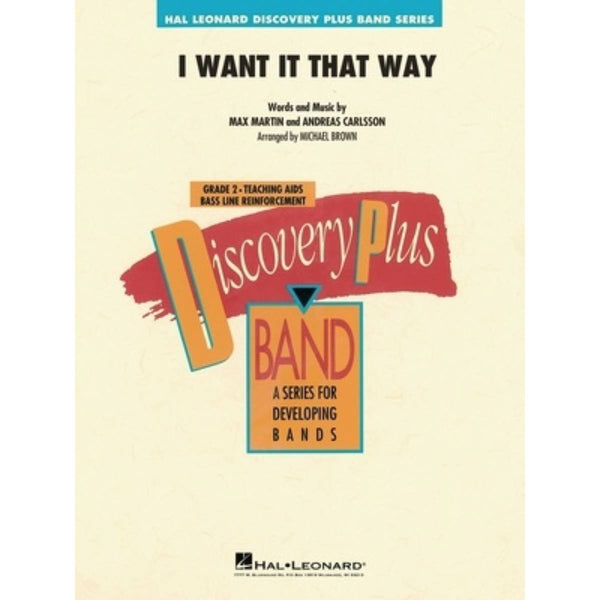 I Want It That Way - Concert Band Grade 2