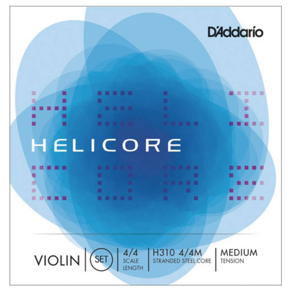 D'Addario Helicore Violin String Set, 4/4 Scale, Medium Tension