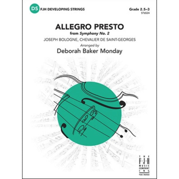 Allegro Presto from Symphony No. 2 - String Orchestra Grade 3
