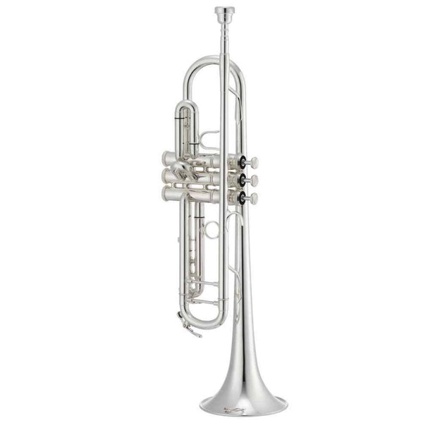 XO JTRXO1602SS-LTR Trumpet Bb with 11.7 mm Bore, 127 mm Faster Yellow BrassBell, Reversed Lead-Pipe, Monel Piston – Silver-Plated