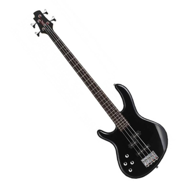 Cort Action Bass Plus Left-Hand 4-String Bass Guitar (Gloss Black)