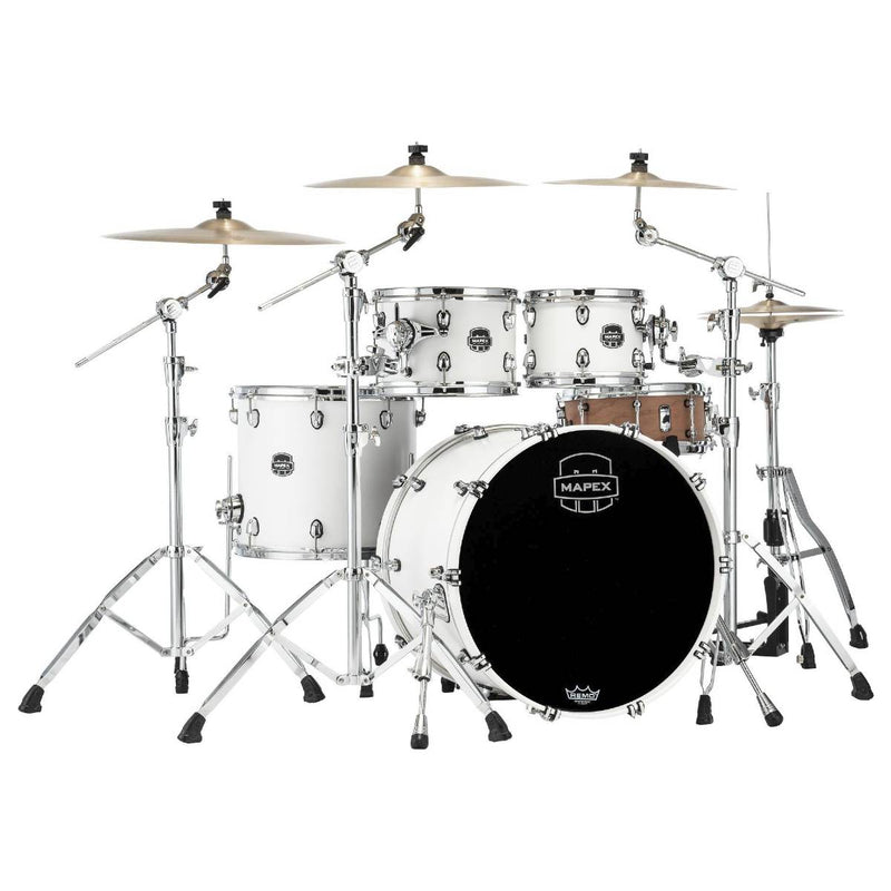 Mapex Saturn V Exotic 4pc Drum Kit - Shell Pack - Deep Water Burl